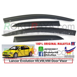 Mitsubishi Lancer Evolution VII,VIII,VIIII AG Door Visor Air Press Wind Deflector (Small 7cm Width)